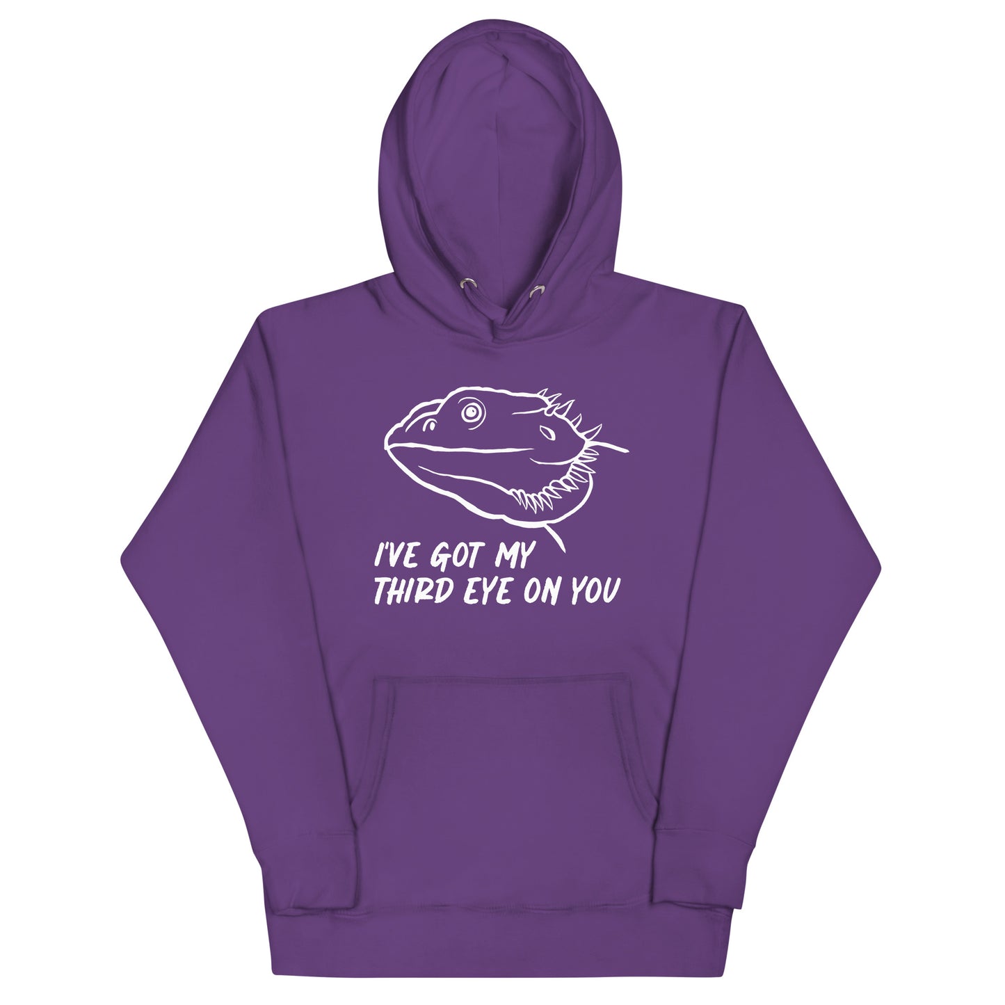 Third Eye White Text Hoodie