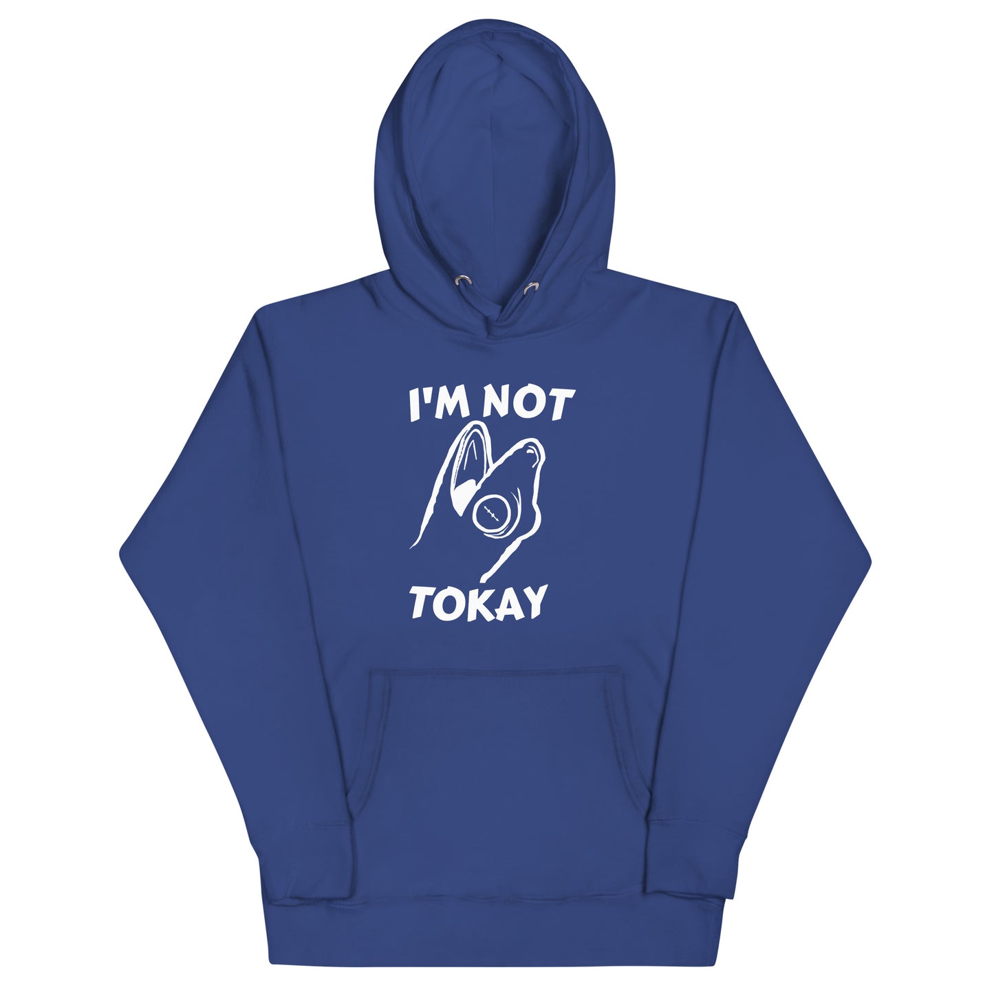 I'm Not Tokay White Text Hoodie